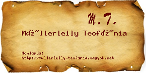 Müllerleily Teofánia névjegykártya